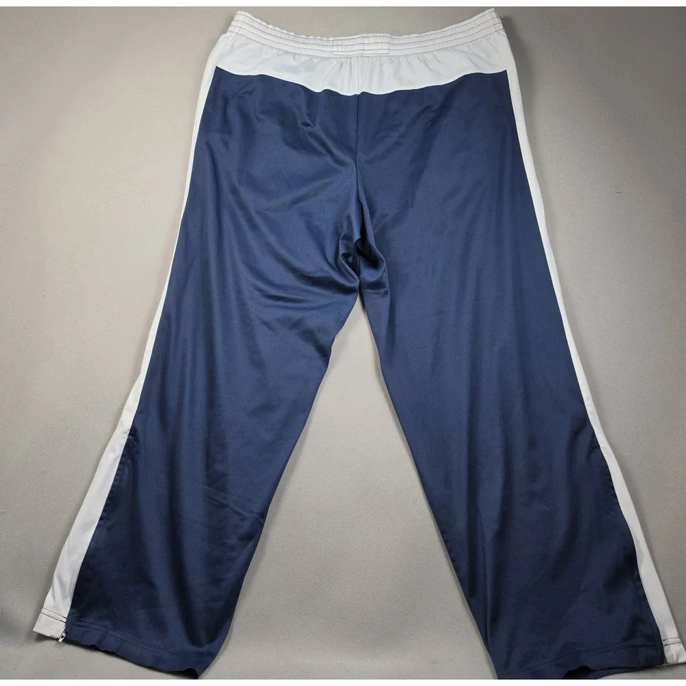 Nike Basketball Vintage Y2K Men's XL Navy Blue White Zip Ankle Track Pants Baggy